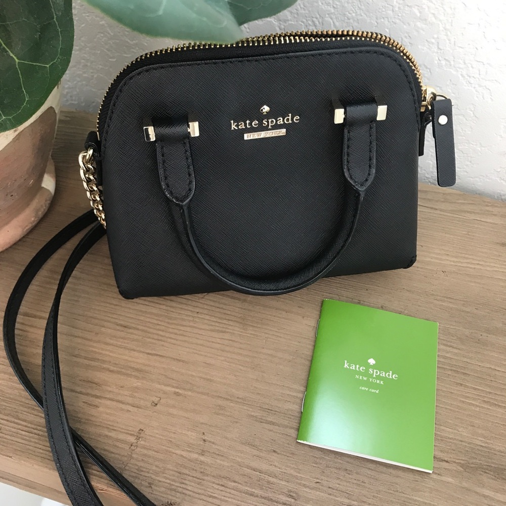 Kate Spade Black Mini Crossbody Bag, Worn Once